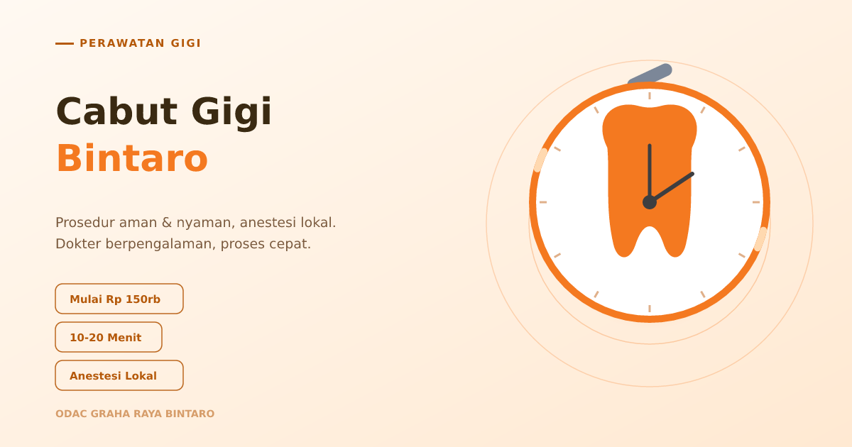 Cabut Gigi Bintaro: Prosedur Aman & Nyaman di ODAC Corp