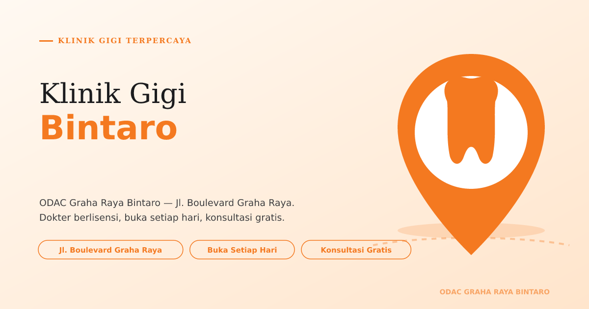 Klinik Gigi Bintaro Terpercaya – ODAC Corp, Graha Raya