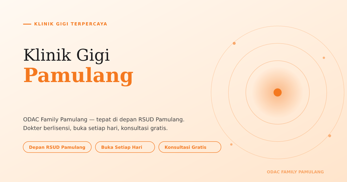 Klinik Gigi Pamulang Terpercaya – ODAC Corp, Depan RSUD Pamulang
