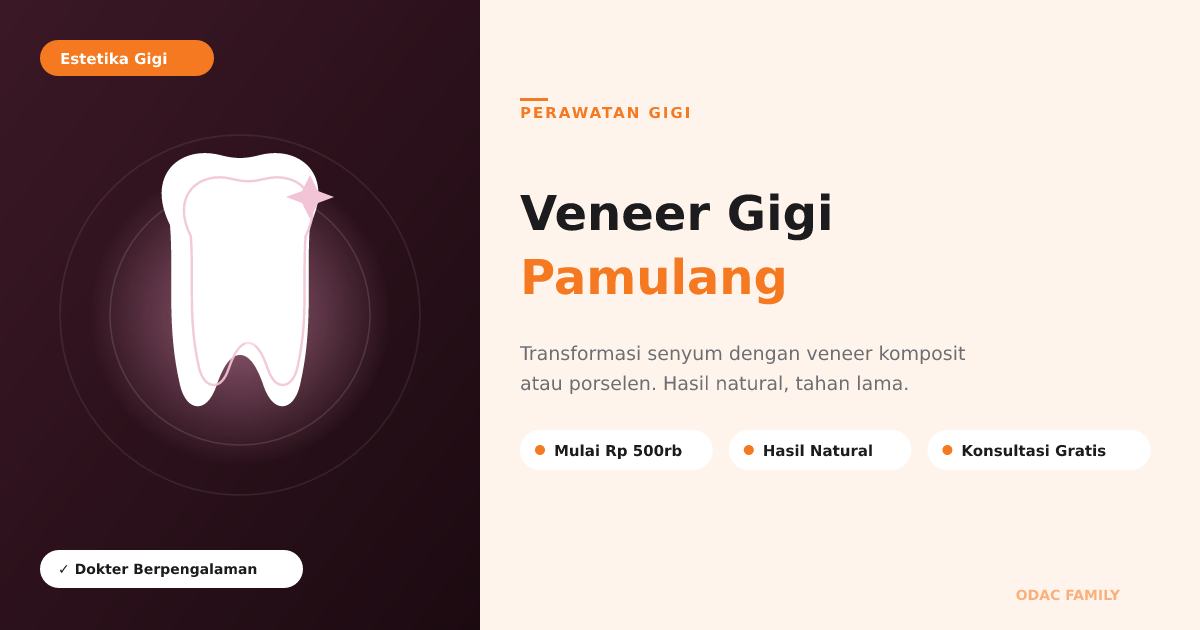 Veneer Gigi Pamulang: Transformasi Senyum di ODAC Family